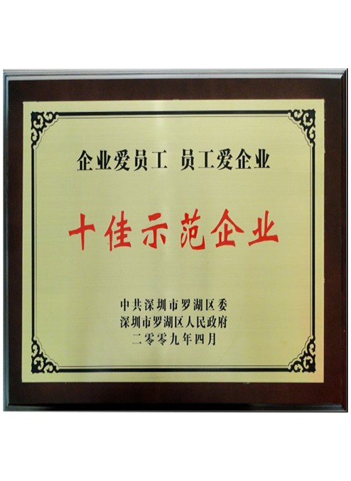 十佳示范企業(yè) 十佳示范企業(yè)